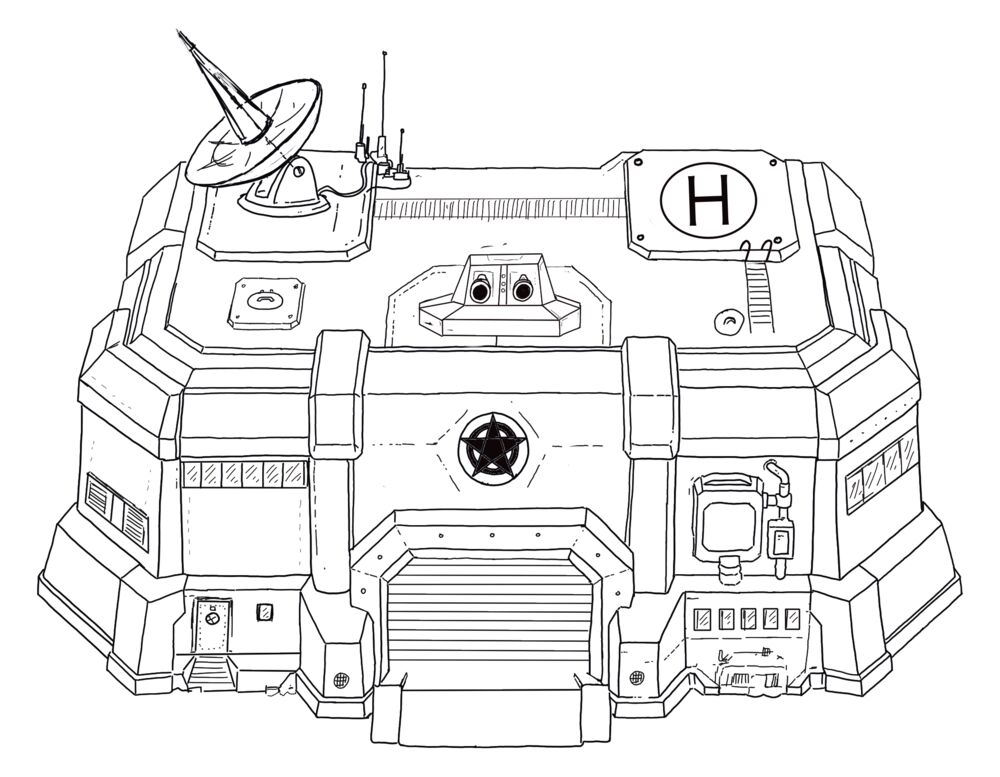 Pencil concept sketch: BlackStar base