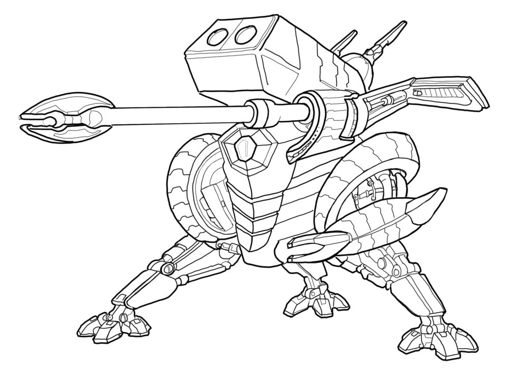 Pencil concept sketch: Ether marksman suit