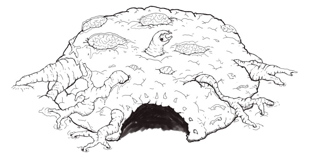 Pencil concept sketch: Worm base