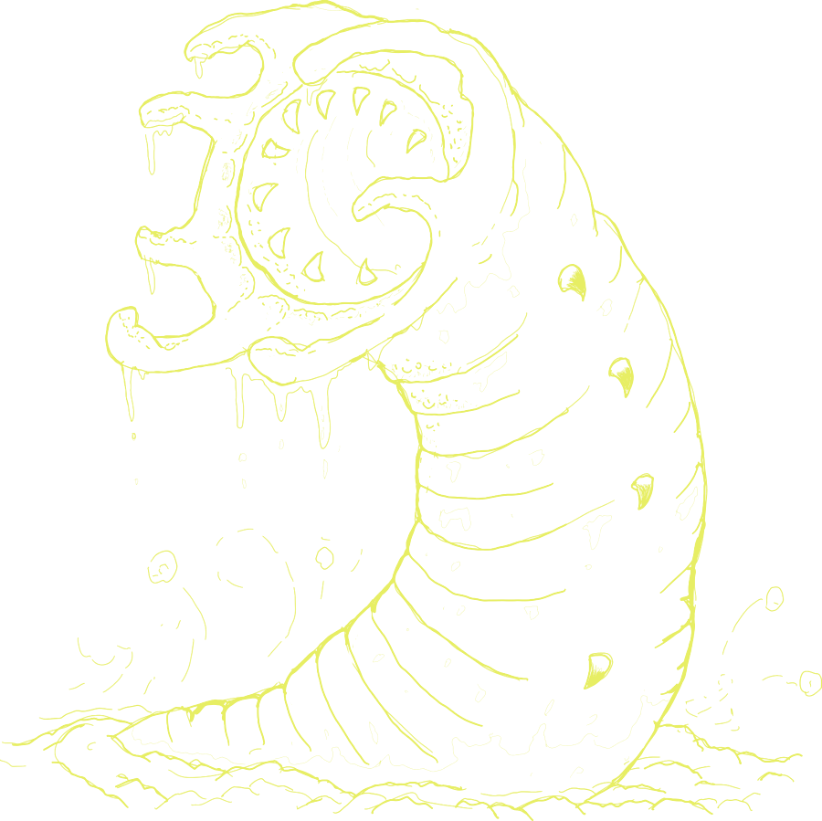 Joel Etoe's sketch of a Martian warrior worm